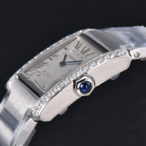 Tank Francaise Medium Diamond 32mmx 27mm 8848F SS Bracelet Quartz - Image 23