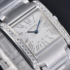 Tank Francaise Medium Diamond 32mmx 27mm 8848F SS Bracelet Quartz - Image 24