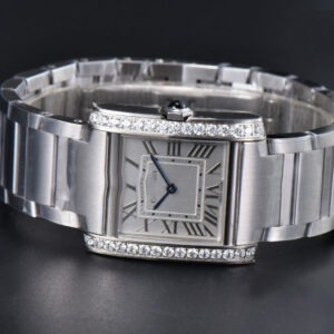 Tank Francaise Medium Diamond 32mmx 27mm 8848F SS Bracelet Quartz - Image 25