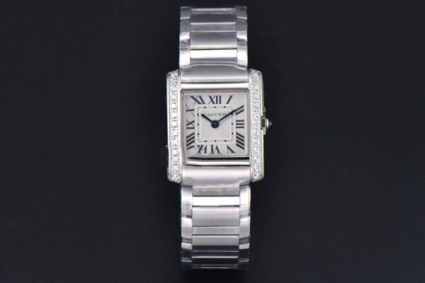 Tank Francaise Small 25.7mmx21.2mm Diamond 8848F SS Bracelet Quartz