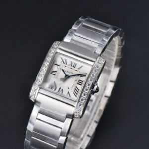 Tank Francaise Small 25.7mmx21.2mm Diamond 8848F SS Bracelet Quartz - Image 18