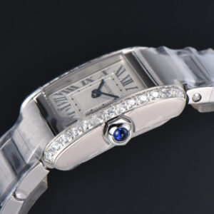 Tank Francaise Small 25.7mmx21.2mm Diamond 8848F SS Bracelet Quartz - Image 23