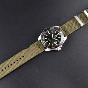 Aquaracer 300M 41mm OF Black Dial Green Nylon Strap SW200 - Image 3