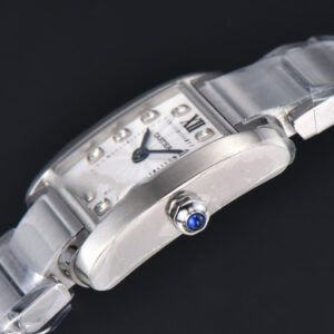 Tank Francaise Small 25.7mmx21.2mm 8848F Diamond Marker SS Bracelet Quartz - Image 23