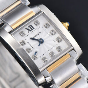 Tank Francaise Small 25.7mmx21.2mm 8848F Diamond Marker YG/SS Bracelet Quartz - Image 24