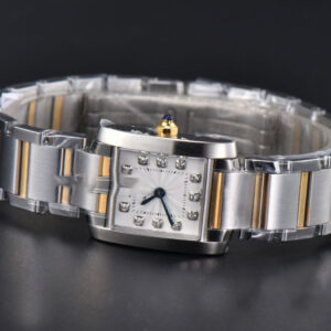 Tank Francaise Small 25.7mmx21.2mm 8848F Diamond Marker YG/SS Bracelet Quartz - Image 25