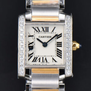 Tank Francaise Small Diamond 25.7mmx21.2mm 8848F YG/SS Bracelet Quartz - Image 11