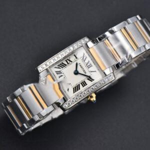 Tank Francaise Small Diamond 25.7mmx21.2mm 8848F YG/SS Bracelet Quartz - Image 16