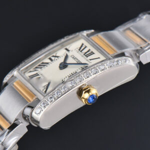 Tank Francaise Small Diamond 25.7mmx21.2mm 8848F YG/SS Bracelet Quartz - Image 22