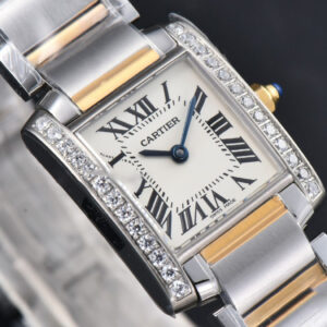 Tank Francaise Small Diamond 25.7mmx21.2mm 8848F YG/SS Bracelet Quartz - Image 23