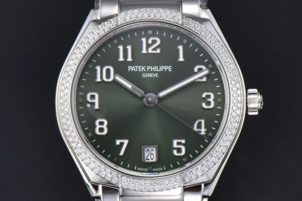 Twenty 4 7300 36mm PPF Diamond Green Dial SS Bracelet 324CS