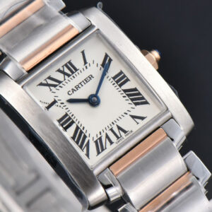 Tank Francaise Small 25.7mmx21.2mm 8848F RG/SS Bracelet Quartz