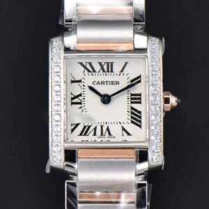 Tank Francaise Small Diamond 25.7mmx21.2mm 8848F RG/SS Bracelet Quartz - Image 11
