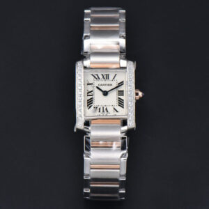 Tank Francaise Small Diamond 25.7mmx21.2mm 8848F RG/SS Bracelet Quartz - Image 15