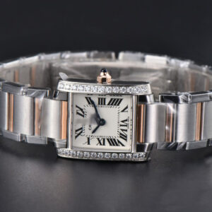 Tank Francaise Small Diamond 25.7mmx21.2mm 8848F RG/SS Bracelet Quartz - Image 24