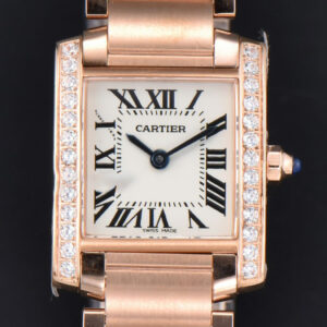Tank Francaise Small Diamonds 25.7mmx21.2mm 8848F RG Bracelet Quartz