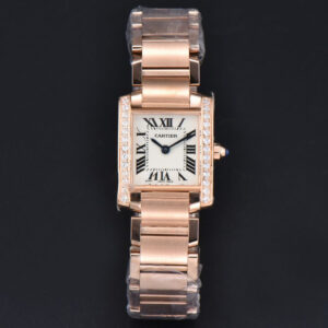 Tank Francaise Small Diamonds 25.7mmx21.2mm 8848F RG Bracelet Quartz - Image 12