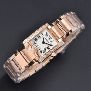 Tank Francaise Small Diamonds 25.7mmx21.2mm 8848F RG Bracelet Quartz - Image 13