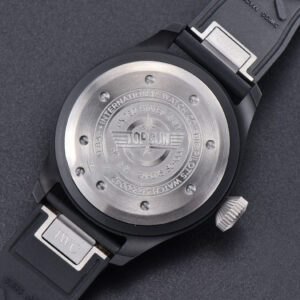 Top Gun IW326901 Ceramic 41mm M+F Black Dial Black Rubber Strap 9015 - Image 6