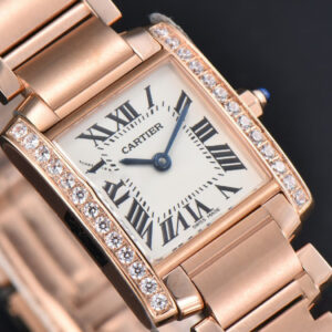 Tank Francaise Small Diamonds 25.7mmx21.2mm 8848F RG Bracelet Quartz - Image 20