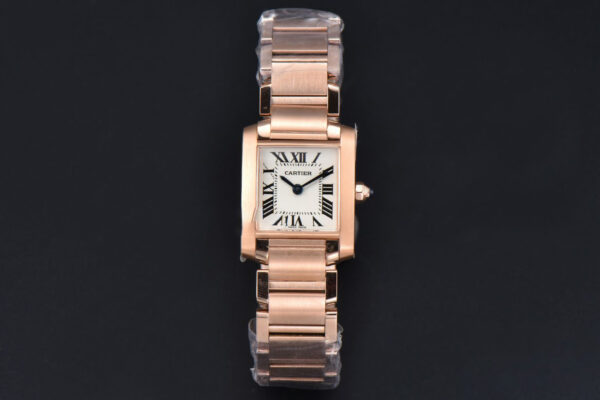 Tank Francaise Small Diamond 25.7mmx21.2mm 8848F RG Bracelet Quartz