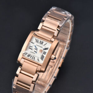 Tank Francaise Small Diamond 25.7mmx21.2mm 8848F RG Bracelet Quartz - Image 17