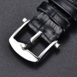 Tradition 7057BB ZF 40MM Gray Dial White Subdial Black Leather Strap A505 - Image 2