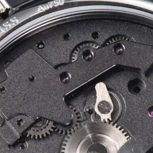 Tradition 7057BB ZF 40MM Gray Dial Black Subdial Black Leather Strap A505 - Image 14