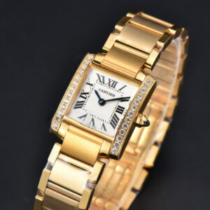 Tank Francaise Small Diamond 25.7mmx21.2mm 8848F YG Bracelet Quartz - Image 17
