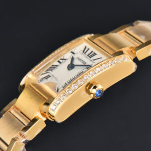 Tank Francaise Small Diamond 25.7mmx21.2mm 8848F YG Bracelet Quartz - Image 22