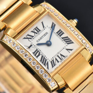 Tank Francaise Small Diamond 25.7mmx21.2mm 8848F YG Bracelet Quartz - Image 23