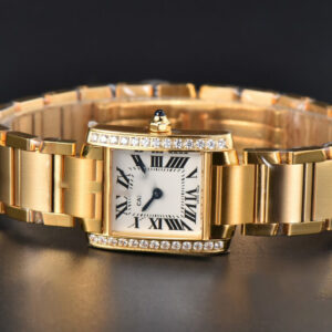 Tank Francaise Small Diamond 25.7mmx21.2mm 8848F YG Bracelet Quartz - Image 24