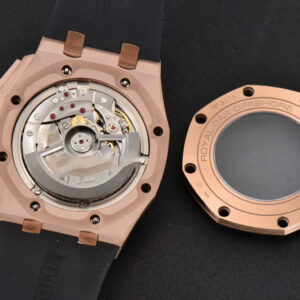 Royal Oak Offshore 44mm RSF RG Black Checkered Dial Black Subdials Rubber Strap A3126 - Image 4