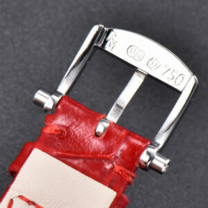 Tradition 7038BB ZF 40MM Diamond White Dial Red Leather Strap A505 - Image 13