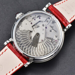 Tradition 7038BB ZF 40MM Diamond White Dial Red Leather Strap A505 - Image 16