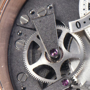 Tradition 7057BR RG ZF 40MM Gray Dial White Subdial Black Leather Strap A505 - Image 2