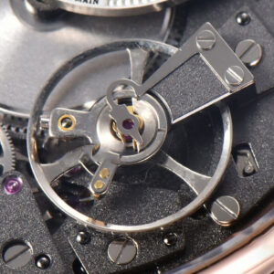 Tradition 7057BR RG ZF 40MM Gray Dial White Subdial Black Leather Strap A505 - Image 3