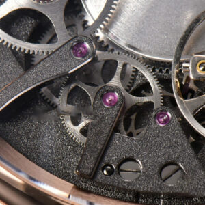 Tradition 7057BR RG ZF 40MM Gray Dial White Subdial Black Leather Strap A505 - Image 4