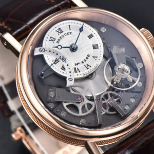 Tradition 7057BR RG ZF 40MM Gray Dial White Subdial Black Leather Strap A505 - Image 7