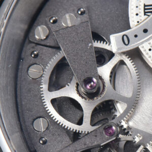 Tradition 7057BB ZF 40MM Gray Dial White Subdial Black Leather Strap A505 - Image 7