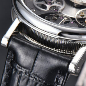 Tradition 7057BB ZF 40MM Gray Dial White Subdial Black Leather Strap A505 - Image 10