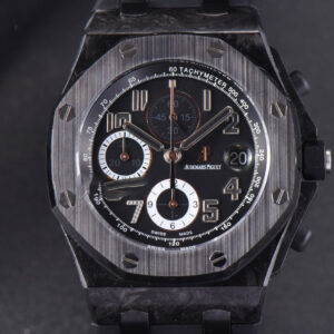 Royal Oak Offshore 2640IRO JF 44MM Black/Silver Dial Rubber Strap A3126 V2