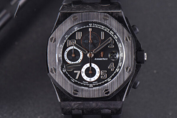 Royal Oak Offshore 2640IRO JF 44MM Black/Silver Dial Rubber Strap A3126 V2