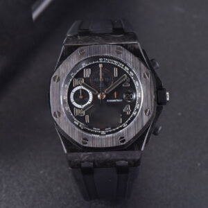 Royal Oak Offshore 2640IRO JF 44MM Black/Silver Dial Rubber Strap A3126 V2 - Image 4