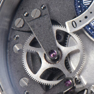 Tradition 7038BB ZF 40MM Diamond Gray Dial Blue Leather Strap A505 - Image 6