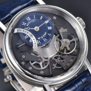 Tradition 7038BB ZF 40MM Diamond Gray Dial Blue Leather Strap A505 - Image 10