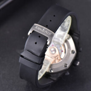 Royal Oak Offshore 2640IRO JF 44MM Black/Silver Dial Rubber Strap A3126 V2 - Image 15
