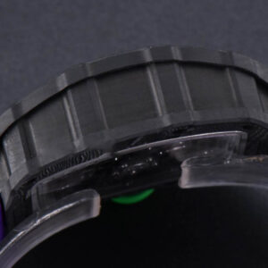 RM035-02 42mm Black Forged Carbon T+F Skeleton Dial Green Crown Purple Rubber Strap RMUL2 - Image 4