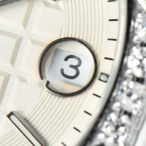 Royal Oak Offshore Ladies 33mm SS Moissanite RXWF White Dial Real Diamonds Bezel White Rubber Strap Swiss Quartz - Image 9