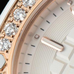 Royal Oak Offshore Ladies 33mm RG Moissanite RXWF White Dial Real Diamonds Bezel White Rubber Strap Swiss Quartz - Image 6